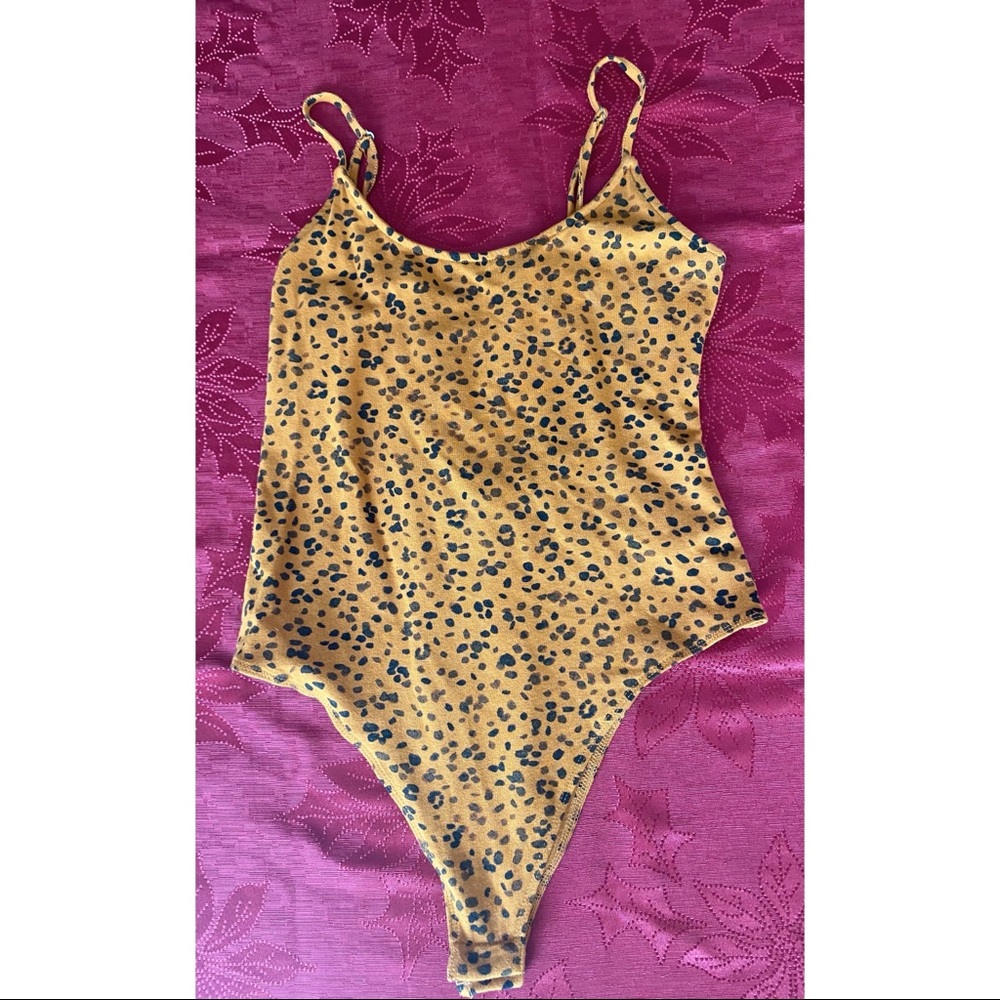 Sleeveless Animal Print High Leg Bodysuit